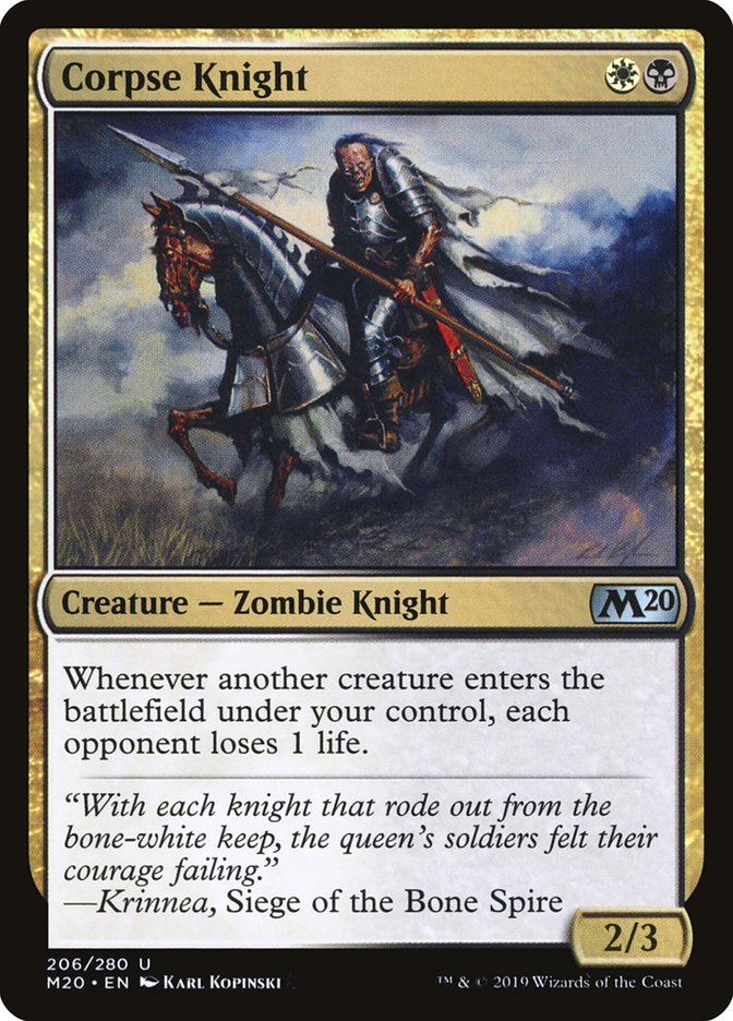 Corpse Knight (2/3 Misprint) [Core Set 2020] | Gear Gaming Bentonville