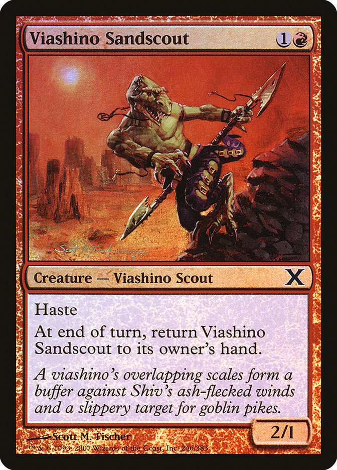 Viashino Sandscout (Premium Foil) [Tenth Edition] | Gear Gaming Bentonville