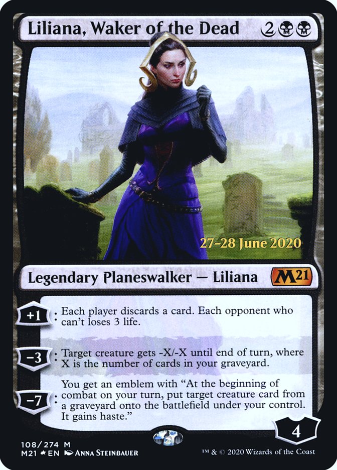 Liliana, Waker of the Dead  [Core Set 2021 Prerelease Promos] | Gear Gaming Bentonville