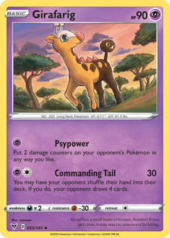 Girafarig (065/185) [Sword & Shield: Vivid Voltage] | Gear Gaming Bentonville