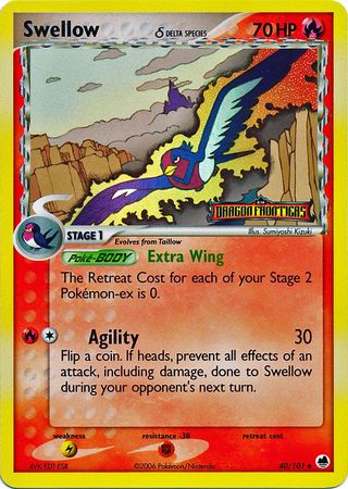 Swellow (40/101) (Delta Species) (Stamped) [EX: Dragon Frontiers] | Gear Gaming Bentonville