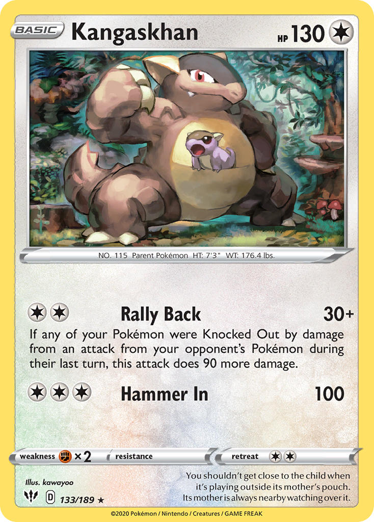 Kangaskhan (133/189) (Theme Deck Exclusive) [Sword & Shield: Darkness Ablaze] | Gear Gaming Bentonville