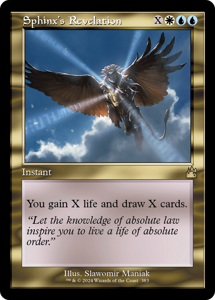 Sphinx's Revelation (Retro Frame) [Ravnica Remastered] | Gear Gaming Bentonville