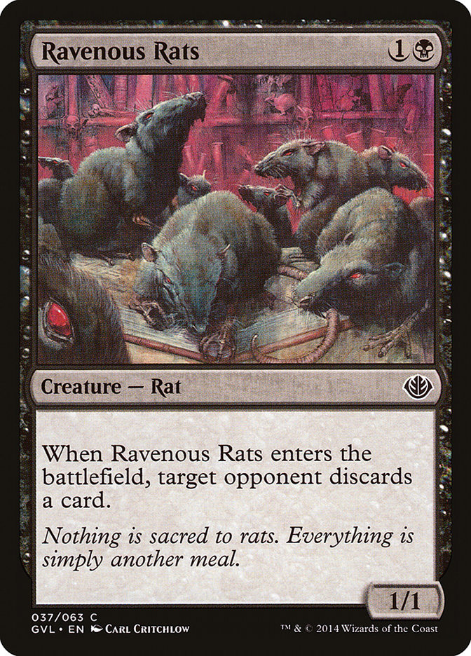 Ravenous Rats (Garruk vs. Liliana) [Duel Decks Anthology] | Gear Gaming Bentonville