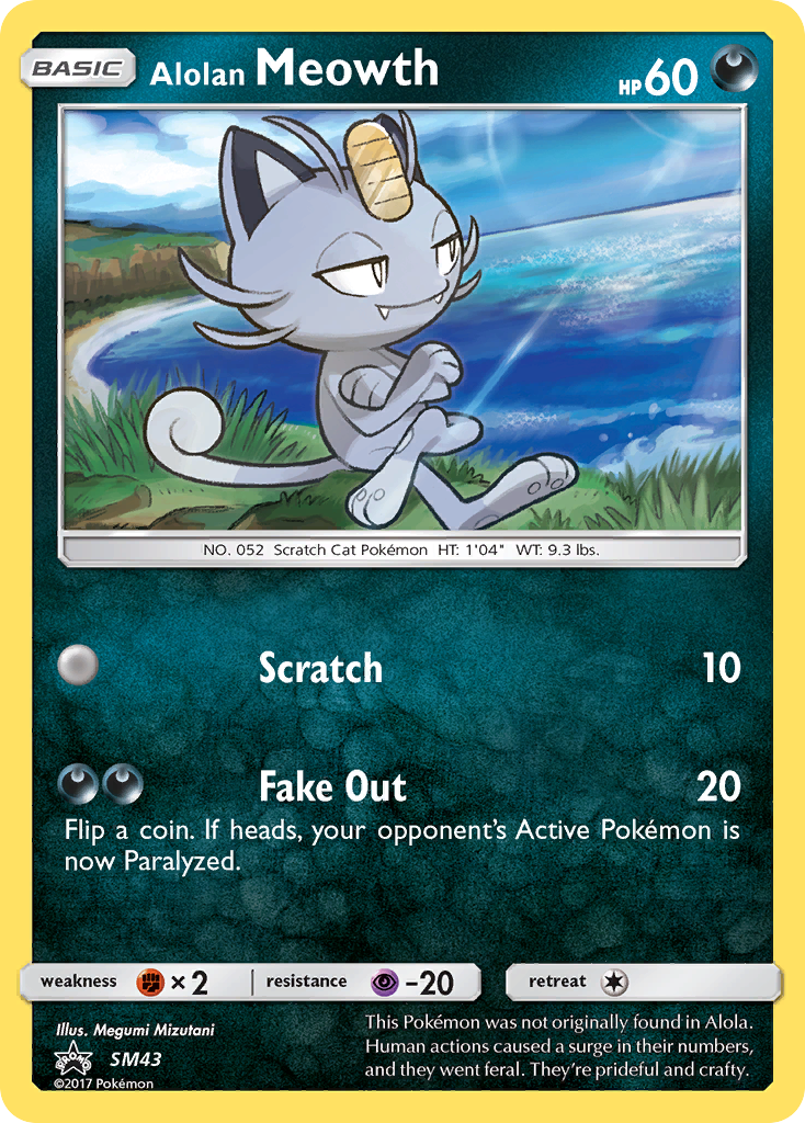 Alolan Meowth (SM43) [Sun & Moon: Black Star Promos] | Gear Gaming Bentonville