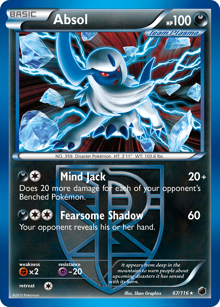 Absol (67/116) [Black & White: Plasma Freeze] | Gear Gaming Bentonville