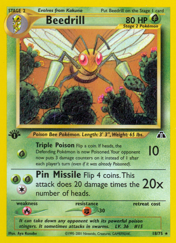 Beedrill (18/75) [Neo Discovery 1st Edition] | Gear Gaming Bentonville