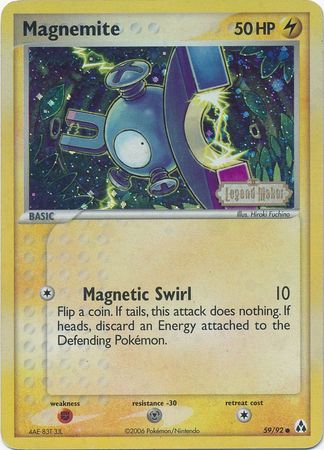 Magnemite (59/92) (Stamped) [EX: Legend Maker] | Gear Gaming Bentonville