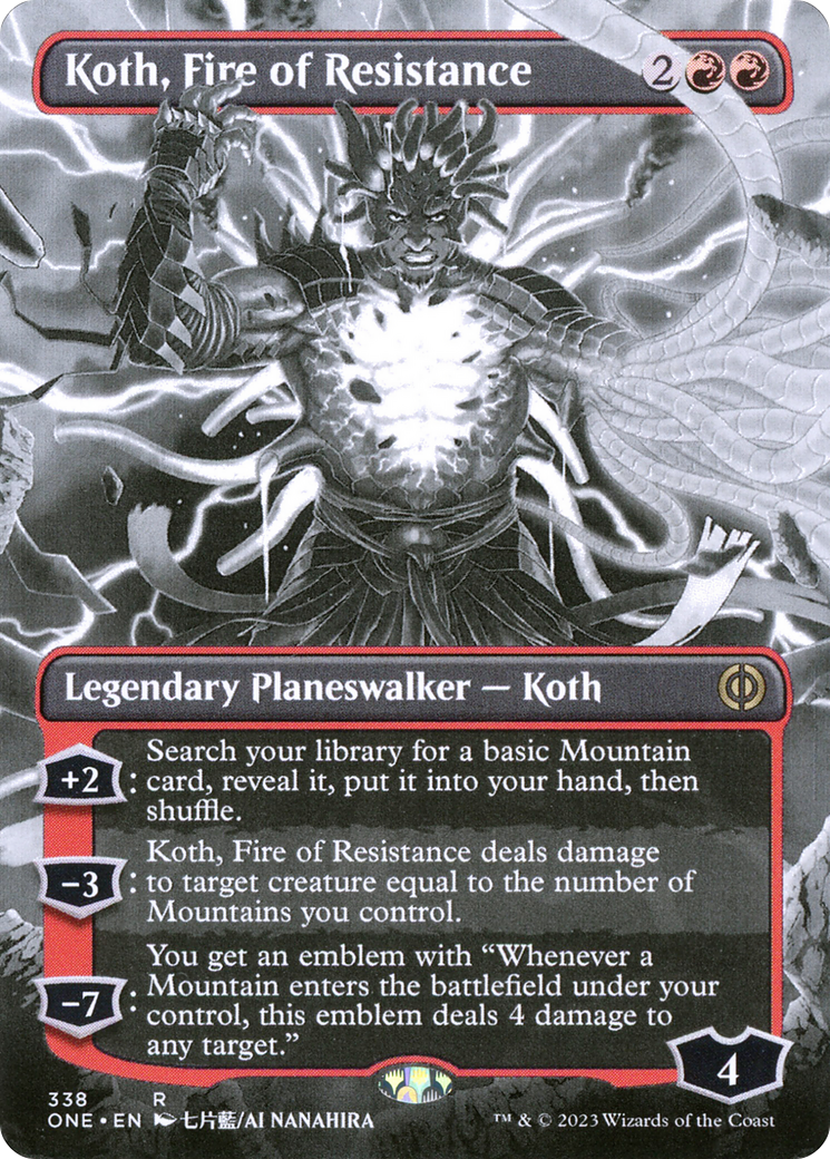 Koth, Fire of Resistance (Borderless Manga) [Phyrexia: All Will Be One] | Gear Gaming Bentonville