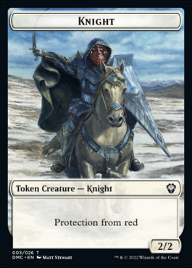 Zombie Knight // Knight Double-sided Token [Dominaria United Commander Tokens] | Gear Gaming Bentonville