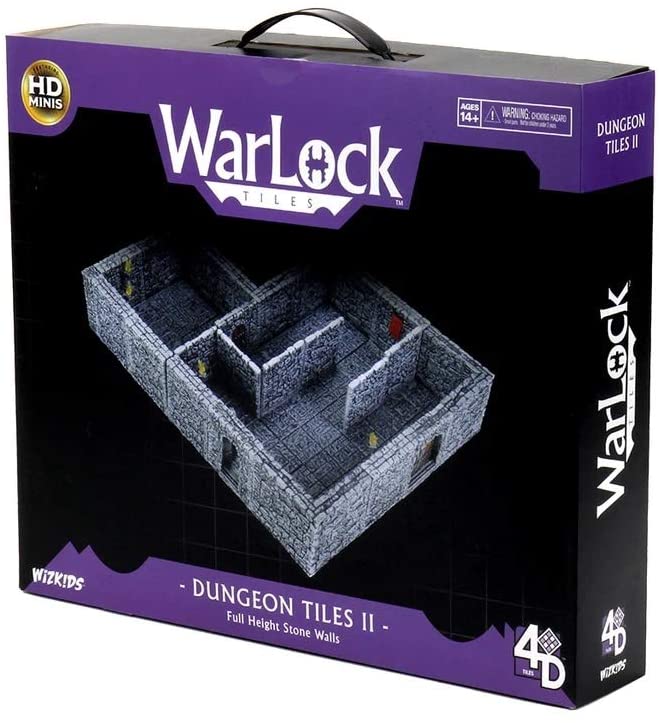 WizKids Warlock Tiles: Dungeon Tiles II – Full Height Stone Walls | Gear Gaming Bentonville