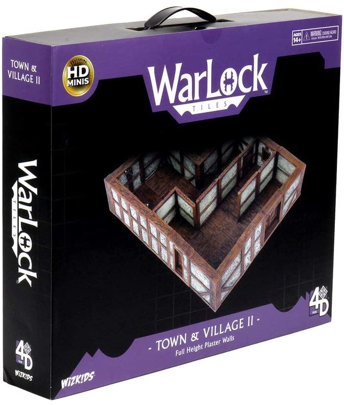 WizKids Warlock Tiles: Town & Village II - Full Height Plaster Walls | Gear Gaming Bentonville