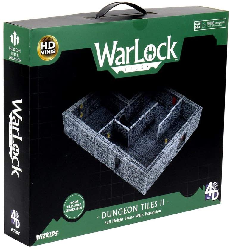 WarLock Tiles Dungeon Tiles II Full Height Stone Walls Expansion | Gear Gaming Bentonville