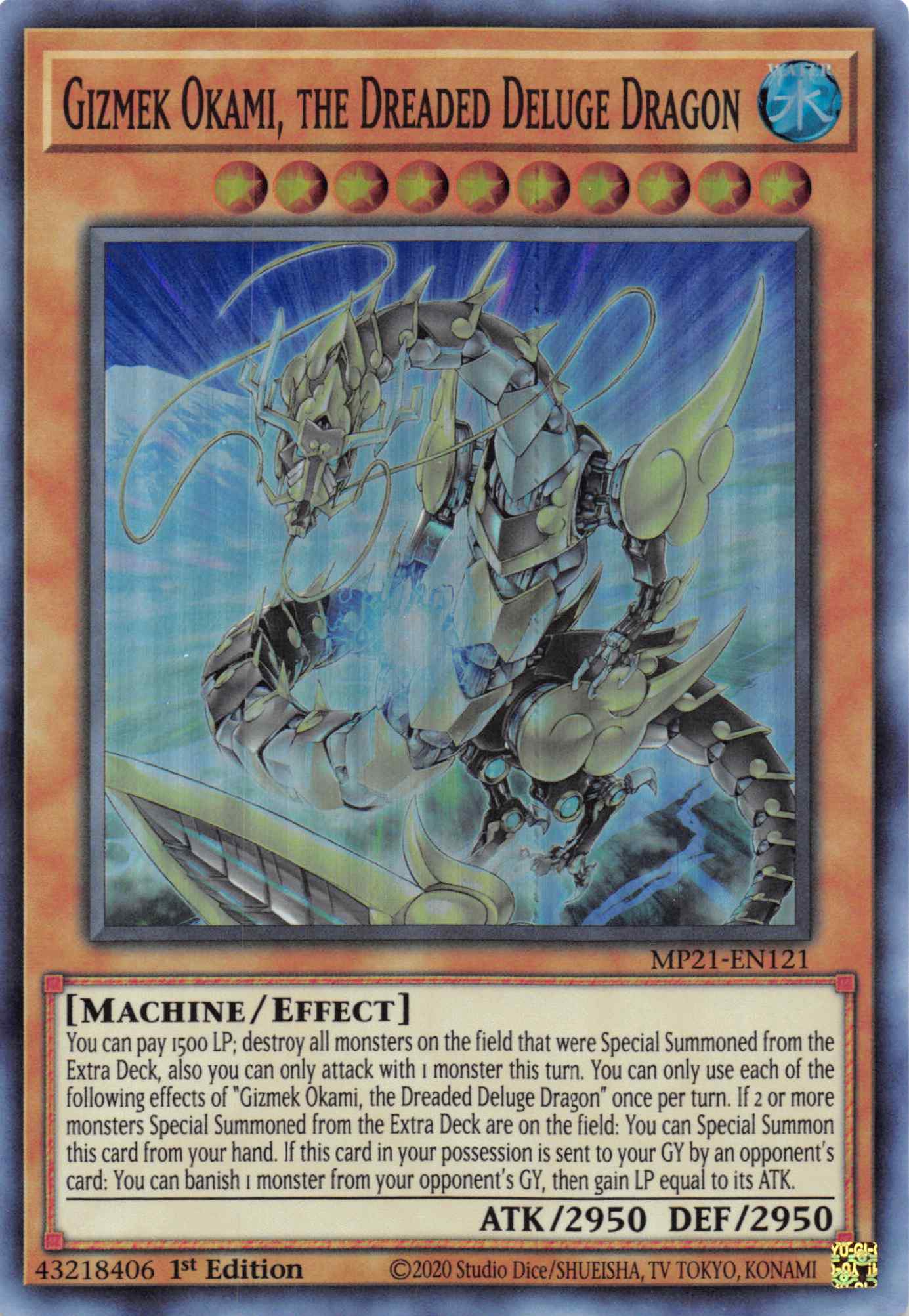 Gizmek Okami, the Dreaded Deluge Dragon [MP21-EN121] Super Rare | Gear Gaming Bentonville