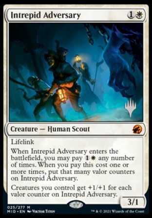 Intrepid Adversary (Promo Pack) [Innistrad: Midnight Hunt Promos] | Gear Gaming Bentonville