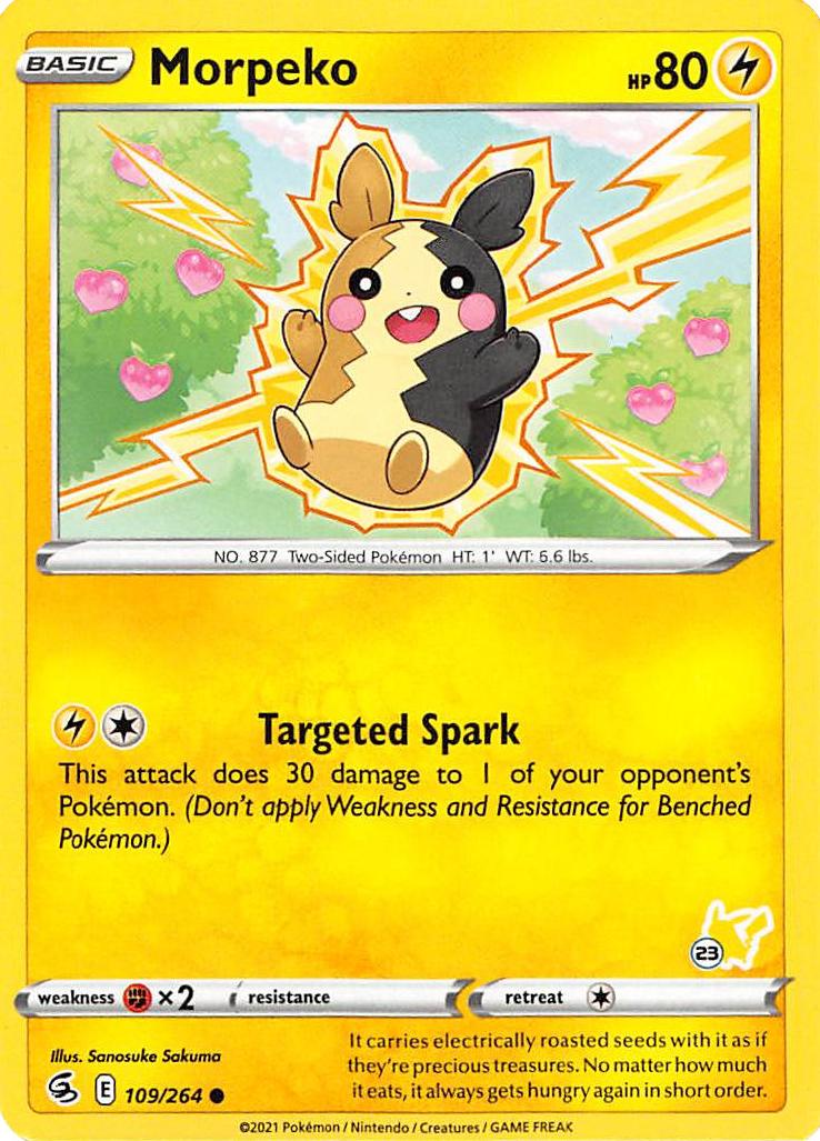 Morpeko (109/264) (Pikachu Stamp #23) [Battle Academy 2022] | Gear Gaming Bentonville