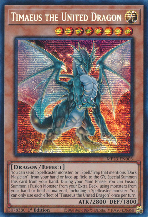 Timaeus the United Dragon [MP23-EN003] Prismatic Secret Rare | Gear Gaming Bentonville