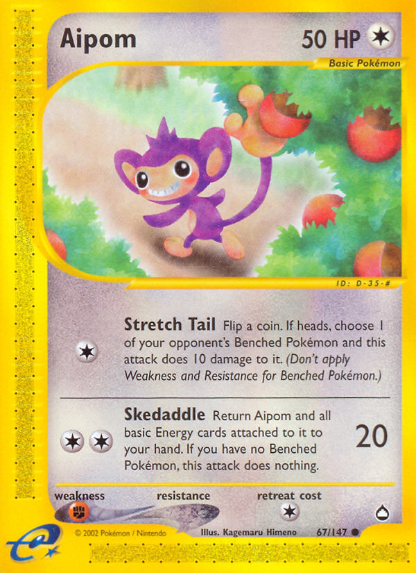 Aipom (67/147) [Aquapolis] | Gear Gaming Bentonville