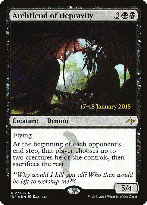 Archfiend of Depravity [Prerelease Cards] | Gear Gaming Bentonville