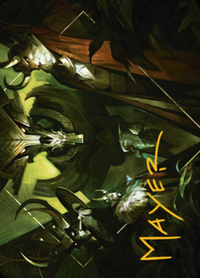 Meeting of the Five Art Card (Gold-Stamped Signature) [Streets of New Capenna Art Series] | Gear Gaming Bentonville