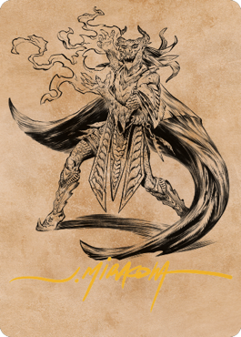 Livaan, Cultist of Tiamat Art Card (Gold-Stamped Signature) [Commander Legends: Battle for Baldur's Gate Art Series] | Gear Gaming Bentonville