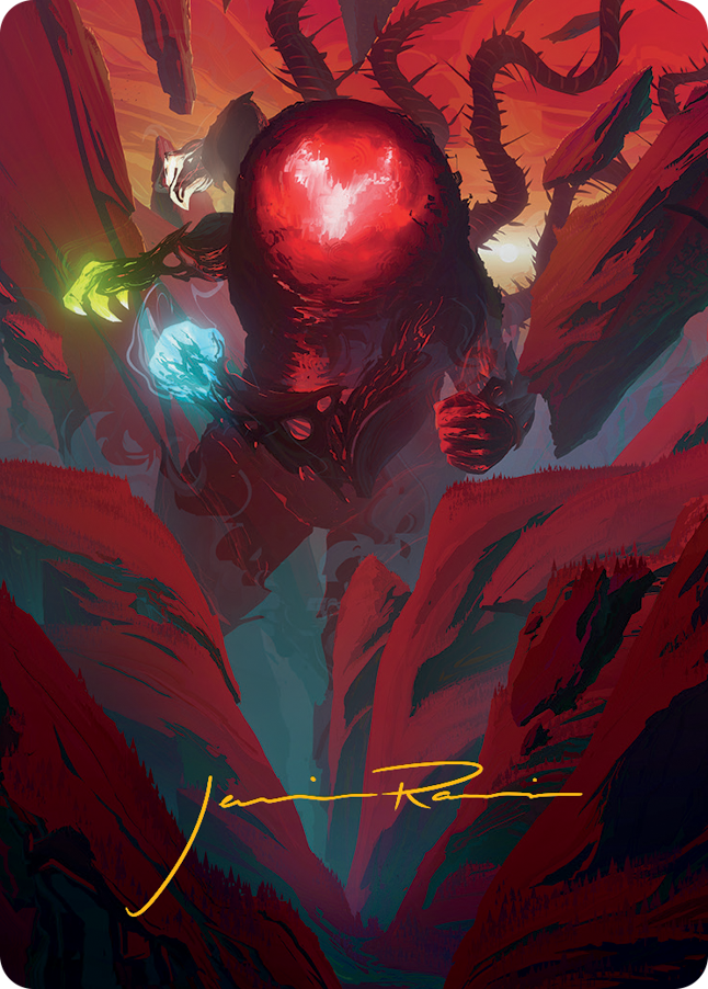 Omnath, Locus of All Art Card (62) (Gold-Stamped Signature) [March of the Machine Art Series] | Gear Gaming Bentonville