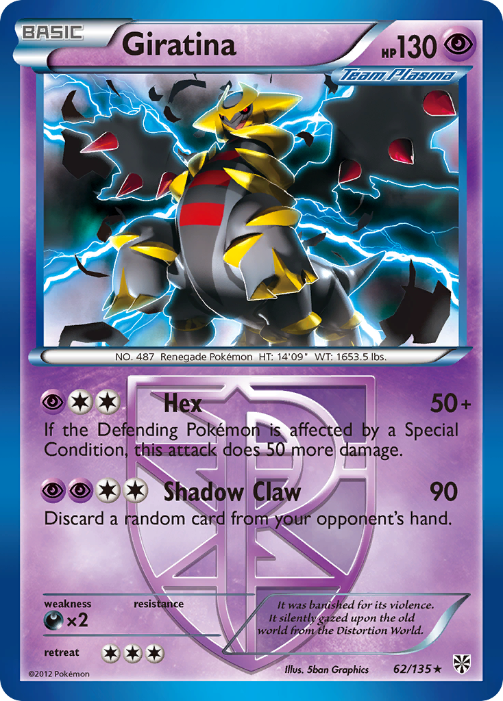 Giratina (62/135) [Black & White: Plasma Storm] | Gear Gaming Bentonville