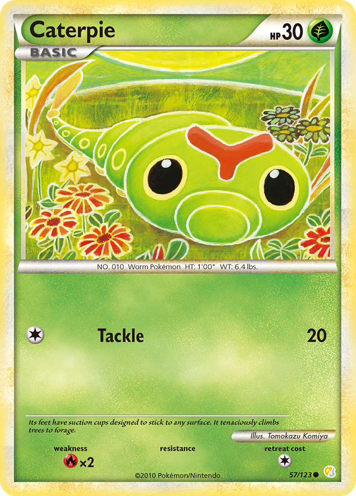 Caterpie (57/123) [HeartGold & SoulSilver: Base Set] | Gear Gaming Bentonville