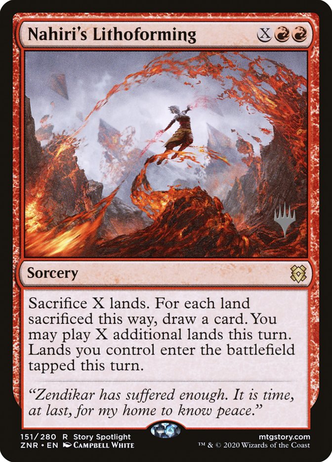 Nahiri's Lithoforming (Promo Pack) [Zendikar Rising Promos] | Gear Gaming Bentonville