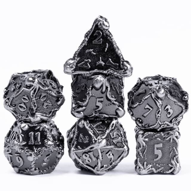 Udixi Ancient Silver Octopus Metal Dice | Gear Gaming Bentonville