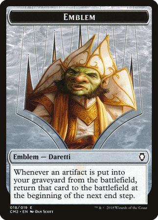 Emblem - Daretti, Scrap Savant [Commander Anthology Volume II] | Gear Gaming Bentonville