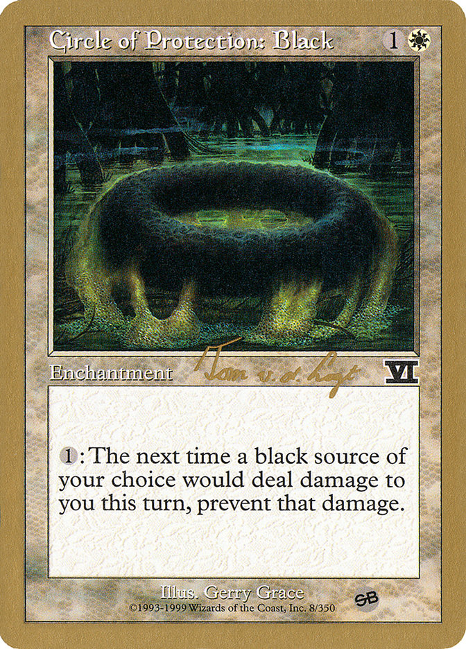 Circle of Protection: Black (Tom van de Logt) (SB) [World Championship Decks 2000] | Gear Gaming Bentonville