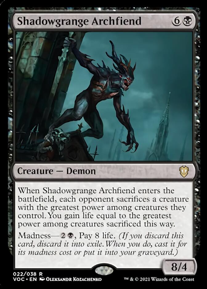 Shadowgrange Archfiend [Innistrad: Crimson Vow Commander] | Gear Gaming Bentonville