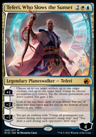 Teferi, Who Slows the Sunset (Promo Pack) [Innistrad: Midnight Hunt Promos] | Gear Gaming Bentonville