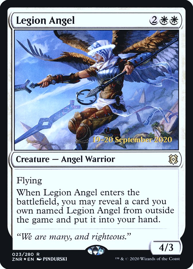 Legion Angel  [Zendikar Rising Prerelease Promos] | Gear Gaming Bentonville