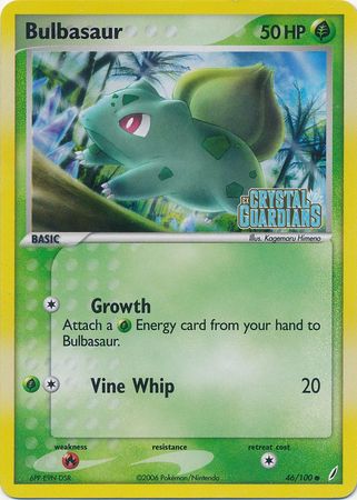 Bulbasaur (46/100) (Stamped) [EX: Crystal Guardians] | Gear Gaming Bentonville