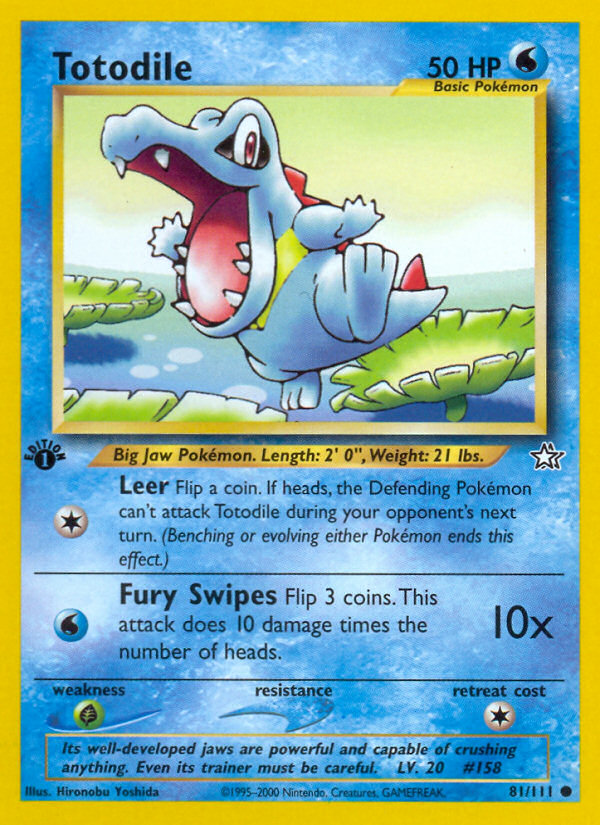 Totodile (81/111) [Neo Genesis 1st Edition] | Gear Gaming Bentonville