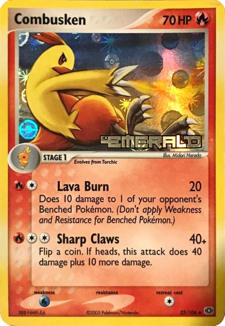 Combusken (25/106) (Stamped) [EX: Emerald] | Gear Gaming Bentonville