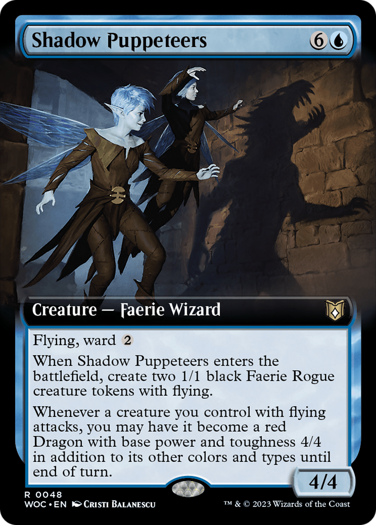 Shadow Puppeteers (Extended Art) [Wilds of Eldraine Commander] | Gear Gaming Bentonville