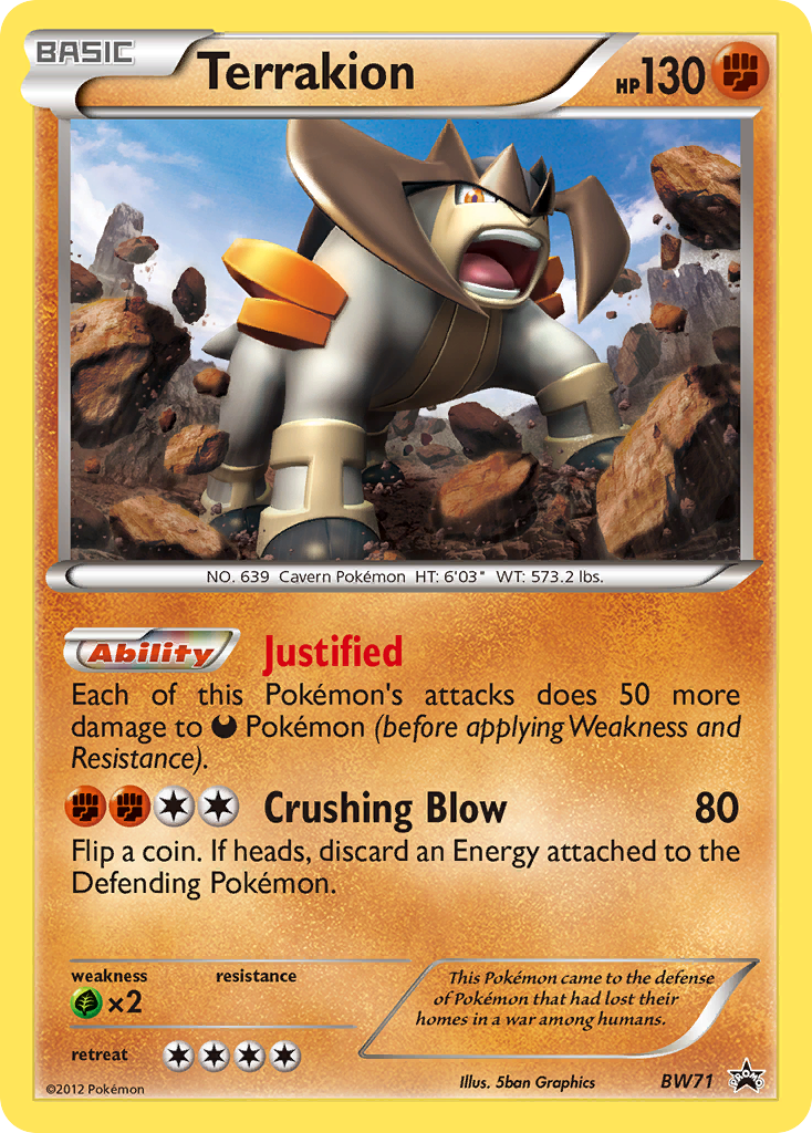 Terrakion (BW71) [Black & White: Black Star Promos] | Gear Gaming Bentonville