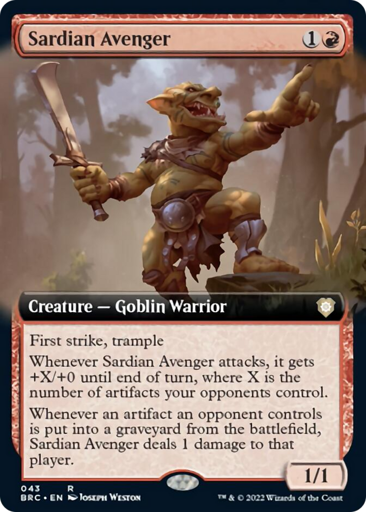 Sardian Avenger (Extended Art) [The Brothers' War Commander] | Gear Gaming Bentonville