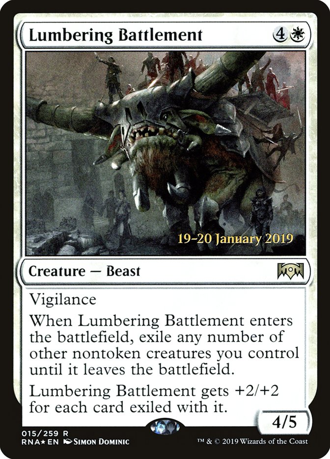 Lumbering Battlement [Ravnica Allegiance Prerelease Promos] | Gear Gaming Bentonville