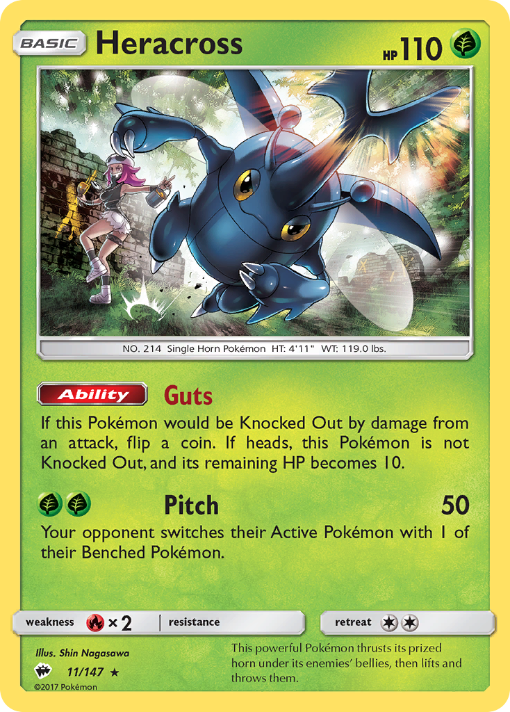 Heracross (11/147) [Sun & Moon: Burning Shadows] | Gear Gaming Bentonville