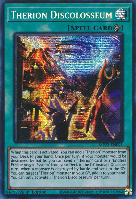 Therion Discolosseum [MP23-EN091] Prismatic Secret Rare | Gear Gaming Bentonville