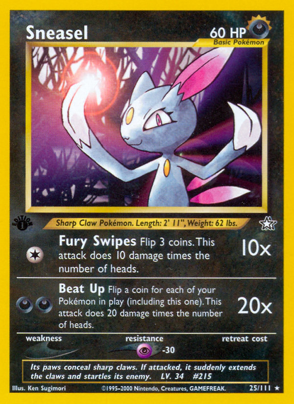 Sneasel (25/111) [Neo Genesis 1st Edition] | Gear Gaming Bentonville