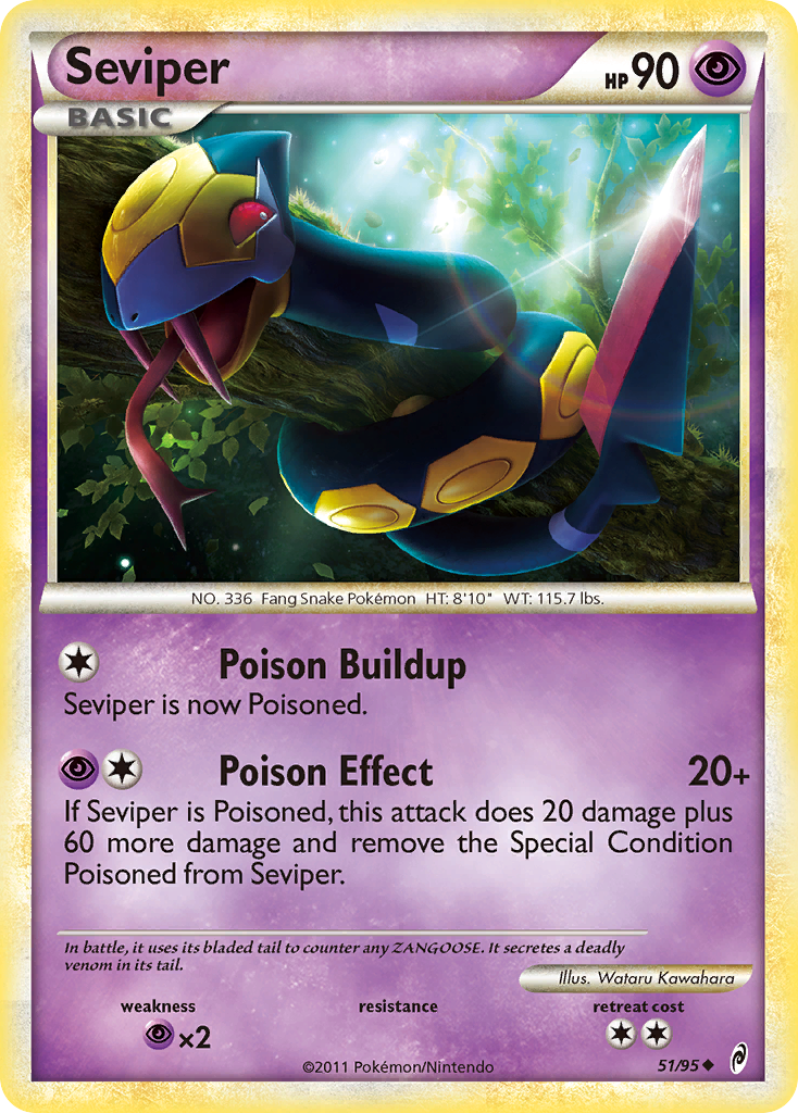 Seviper (51/95) [HeartGold & SoulSilver: Call of Legends] | Gear Gaming Bentonville