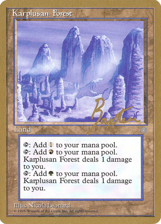 Karplusan Forest (George Baxter) [Pro Tour Collector Set] | Gear Gaming Bentonville