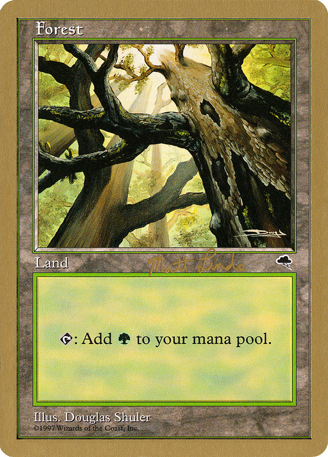 Forest (ml347a) (Matt Linde) [World Championship Decks 1999] | Gear Gaming Bentonville