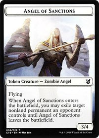 Angel of Sanctions // Horror Double-sided Token [Commander 2019 Tokens] | Gear Gaming Bentonville