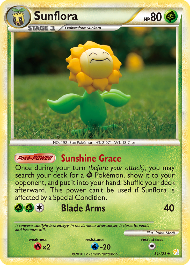 Sunflora (31/123) [HeartGold & SoulSilver: Base Set] | Gear Gaming Bentonville